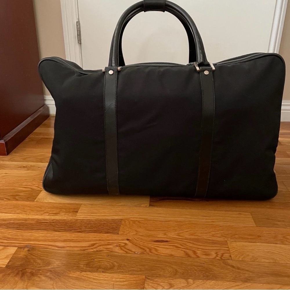 Gucci Blk Weekender Travel Bag Thick Fabric/Leather Trim FINAL MARKDOWN